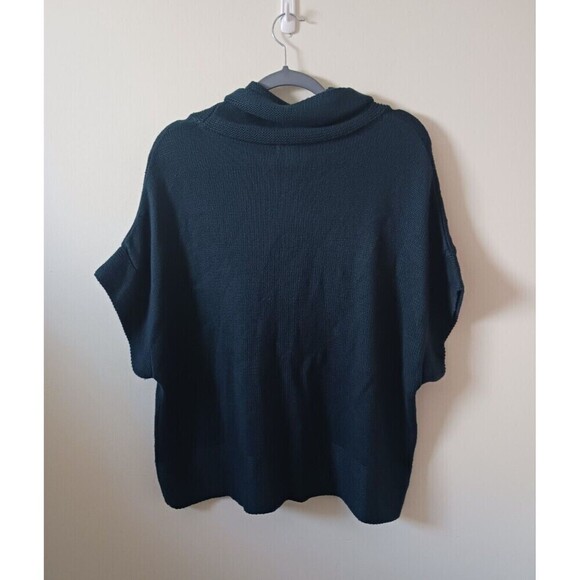 Coldwater Creek Wool Blend Sweater Turtleneck Knit Dolman Sleeve Teal Sz L - Picture 2 of 7